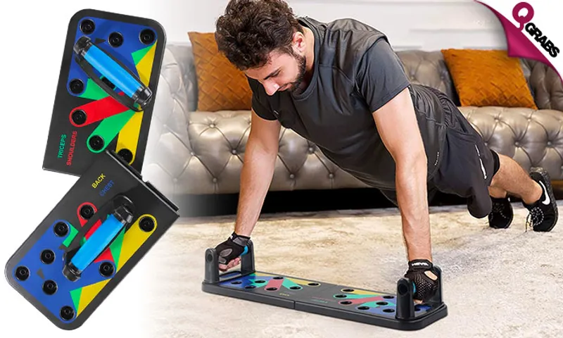 9-in-1 Foldable Push-Up Board!